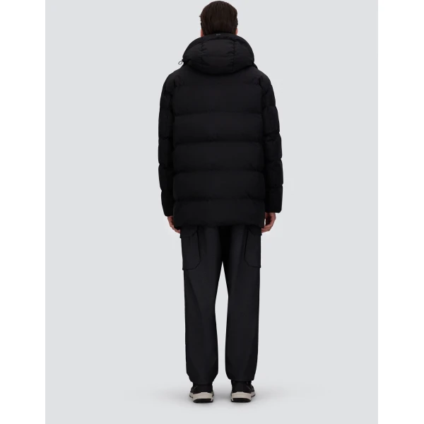 Herno Black Long Quilted Parka in 2-Layer Windstopper | Men's Coats | Coveti