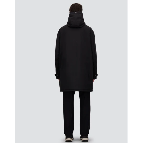Herno Black Parka in 2-Layer Windstopper | Men's Coats | Coveti