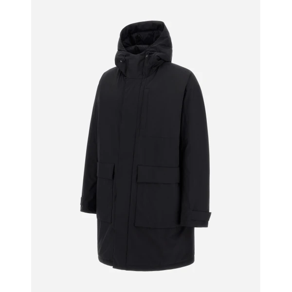 Herno Black Parka in 2-Layer Windstopper | Men's Coats | Coveti