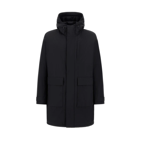Herno Black Parka in 2-Layer Windstopper | Men's Coats | Coveti
