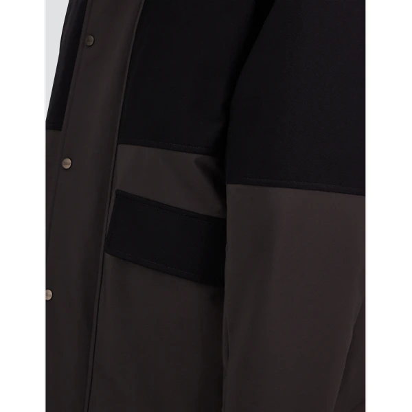 Herno Black Shacket in Matte Twill and Cotton Twill | Men's Jackets | Coveti