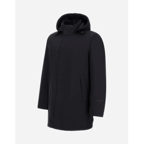 Herno Black Short Parka in 2-Layer Gore-Tex® | Men's Coats | Coveti