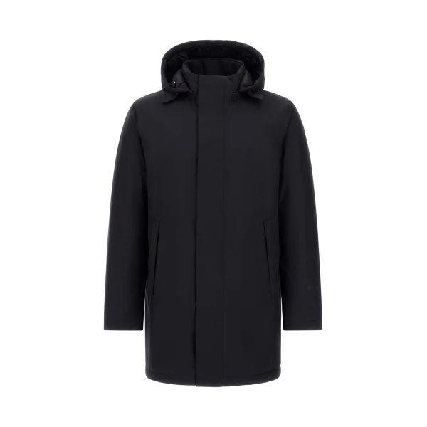 Herno Black Short Parka in 2-Layer Gore-Tex® | Men's Coats | Coveti