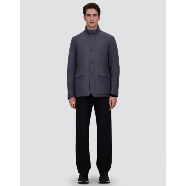 Herno Blue Blazer with Bib in 2-Layer Windstopper | Men's Jackets | Coveti