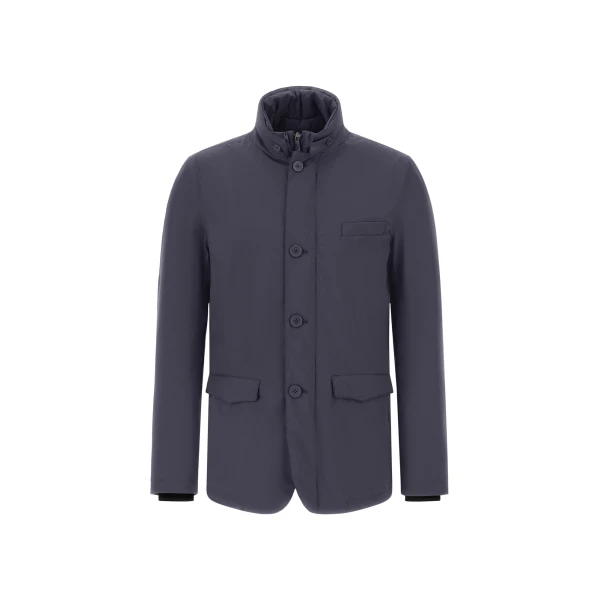 Herno Blue Blazer with Bib in 2-Layer Windstopper | Men's Jackets | Coveti