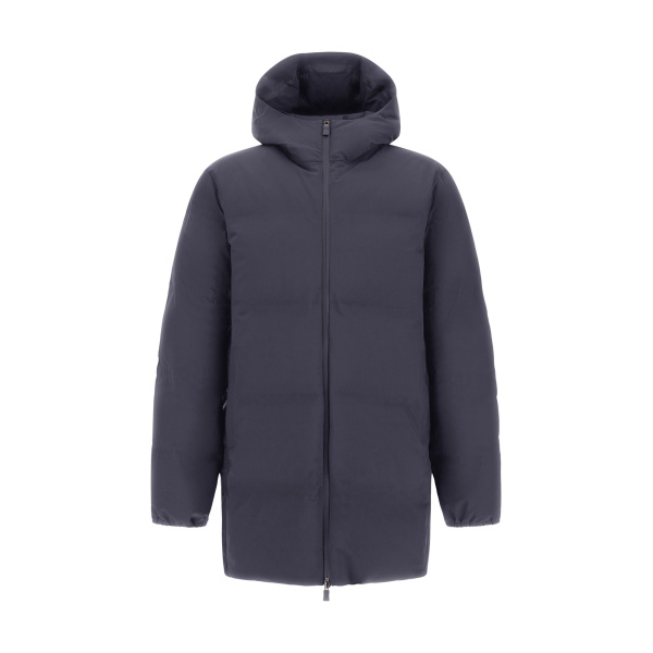 Herno Blue Long Jacket in New Impact | Men's Jackets | Coveti