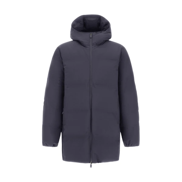 Herno Blue Long Jacket in New Impact | Men's Jackets | Coveti