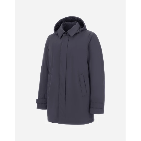 Herno Blue Long Parka in 2-Layer Windstopper | Men's Coats | Coveti