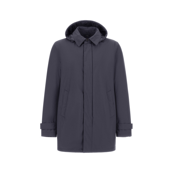 Herno Blue Long Parka in 2-Layer Windstopper | Men's Coats | Coveti