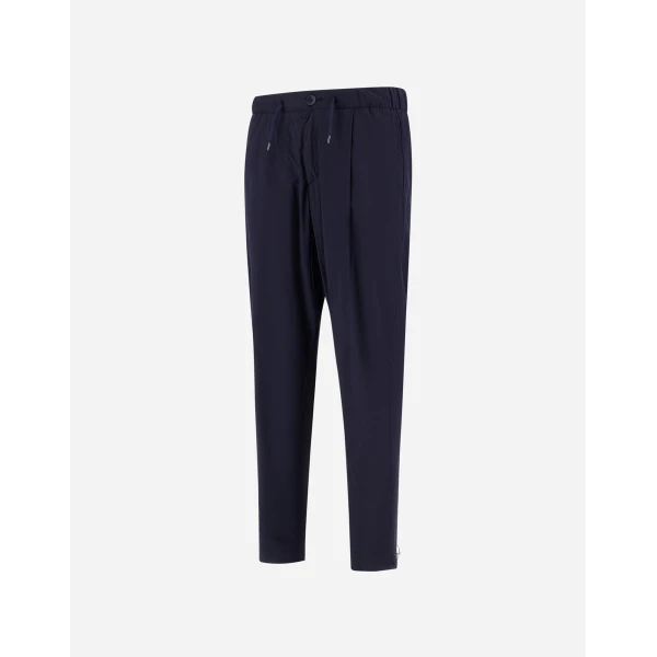 Herno Blue Resort Trousers in Lightweight Stretch Nylon | Men's Trousers | Coveti