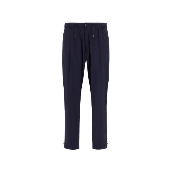 Herno Blue Resort Trousers in Lightweight Stretch Nylon | Men's Trousers | Coveti