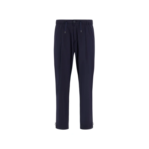 Herno Blue Resort Trousers in Lightweight Stretch Nylon | Men's Trousers | Coveti