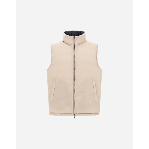 Herno Blue and Chantilly Vest in Nylon Ultralight | Men's Jackets | Coveti
