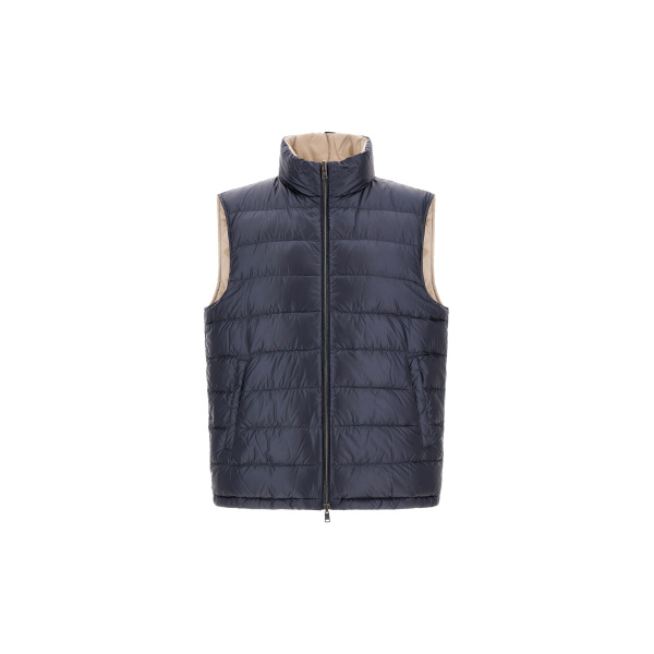 Herno Blue and Chantilly Vest in Nylon Ultralight | Men's Jackets | Coveti