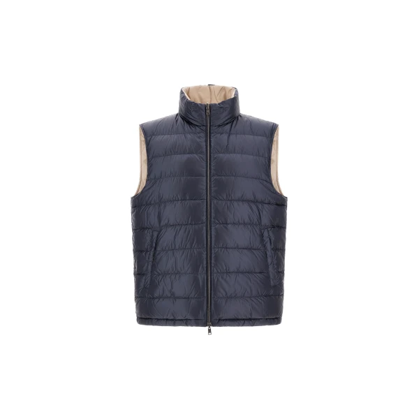Herno Blue and Chantilly Vest in Nylon Ultralight | Men's Jackets | Coveti