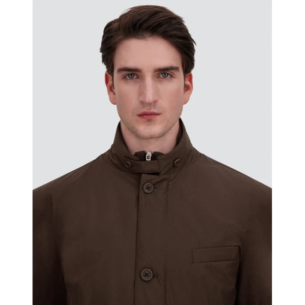 Herno Brown Blazer with Bib in 2-Layer Windstopper | Men's Jackets | Coveti