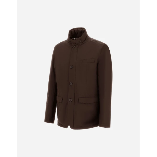 Herno Brown Blazer with Bib in 2-Layer Windstopper | Men's Jackets | Coveti