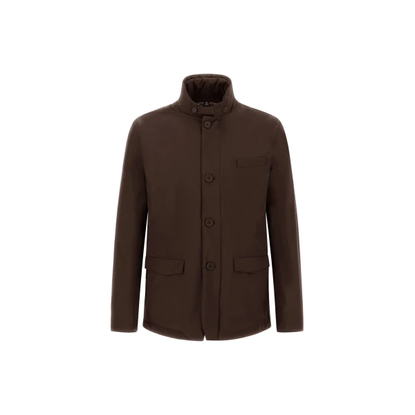 Herno Brown Blazer with Bib in 2-Layer Windstopper | Men's Jackets | Coveti