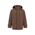 Herno Brown Hooded Parka in 2 Layers Windstopper | Men's Coats | Coveti