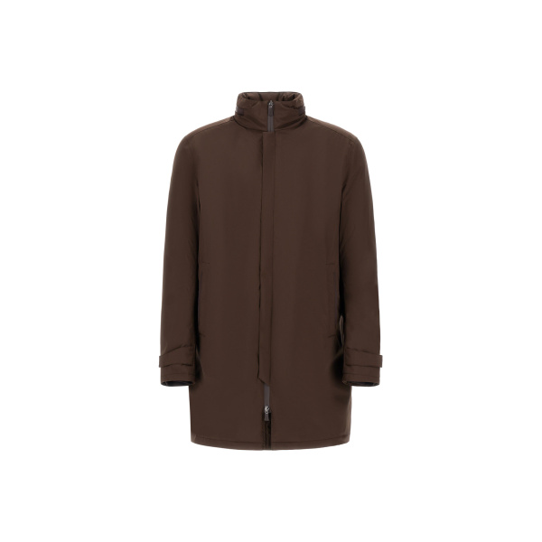 Herno Brown Raincoat in 2-Layer Windstopper | Men's Coats | Coveti