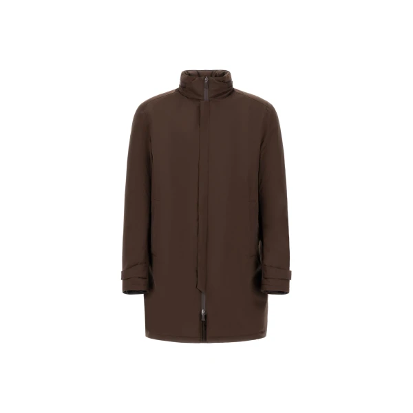 Herno Brown Raincoat in 2-Layer Windstopper | Men's Coats | Coveti