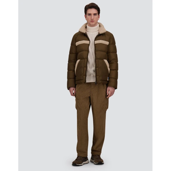 Herno Cable-Knit Wool Roll-Neck Jumper in Milk White | Men's Knitwear | Coveti