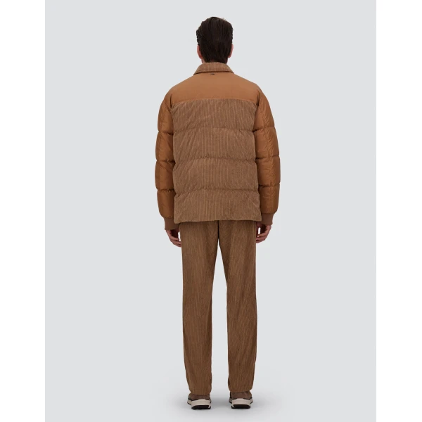 Herno Camel Jacket in Corduroy and Nylon Chamonix | Men's Jackets | Coveti