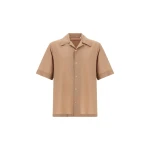 Herno Camel Resort Shirt in Tropical Wool | Men's Shirts | Coveti