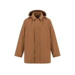 Herno Camel Short Parka in Waxed Cotton Blend | Men's Coats | Coveti