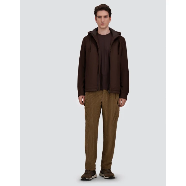 Herno Cashmere Cloth, Mohair and Suede-Effect Jacket in Dark Brown | Men's Jackets | Coveti