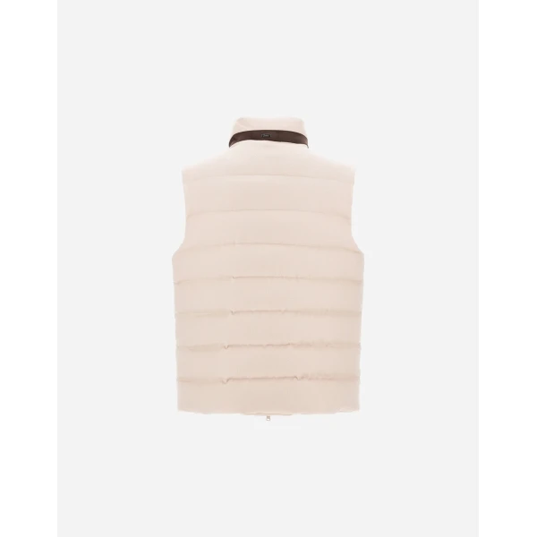 Herno Cashmere and Silk Vest with Monogram in Chantilly | Men's Jackets | Coveti