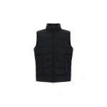 Herno Cashmere and Silk Vest with Monogram in Navy Blue | Men's Jackets | Coveti