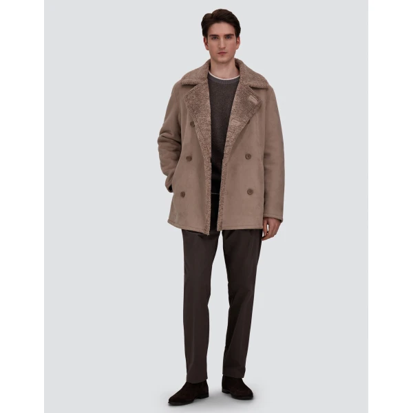 Herno Cashmere and Wool Bouclé Jumper in Light Taupe | Men's Knitwear | Coveti