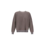 Herno Cashmere and Wool Bouclé Jumper in Light Taupe | Men's Knitwear | Coveti