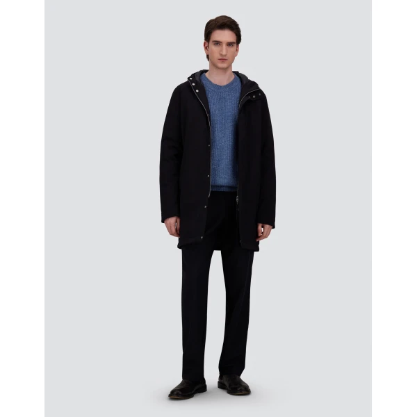 Herno Cashmere and Wool Fisherman's Rib Sweater in Light Blue | Men's Knitwear | Coveti
