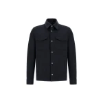 Herno Cashmere and Wool Shacket in Navy Blue | Men's Jackets | Coveti