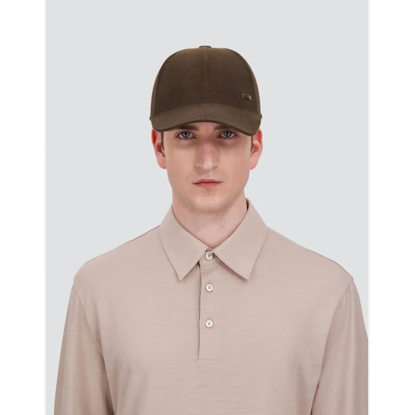 Herno Casual Wool Baseball Cap in Light Military | Men's Hats | Coveti