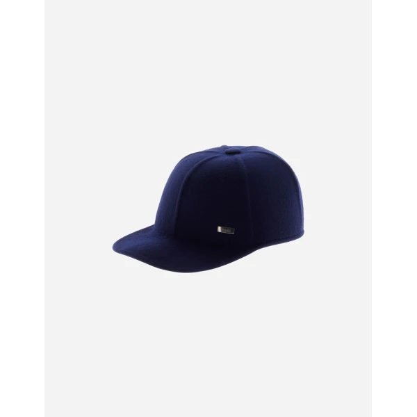 Herno Casual Wool Baseball Cap in Navy Blue | Men's Hats | Coveti