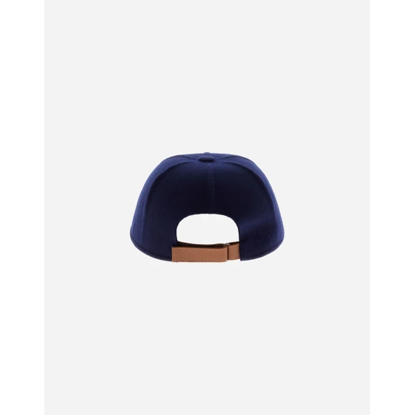 Herno Casual Wool Baseball Cap in Navy Blue | Men's Hats | Coveti