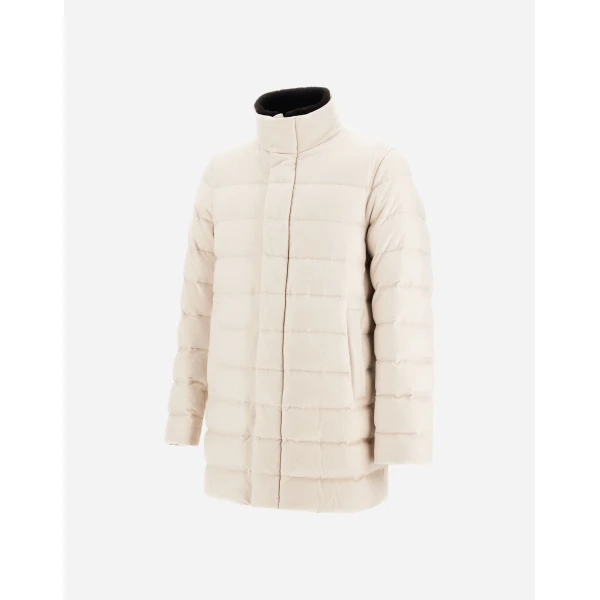 Herno Chantilly Carcoat in Cashmere, Silk and Monogram | Men's Coats | Coveti