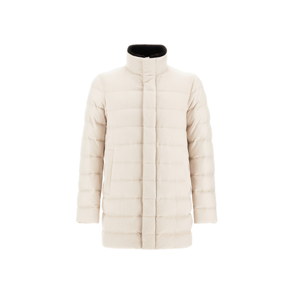 Herno Chantilly Carcoat in Cashmere, Silk and Monogram | Men's Coats | Coveti