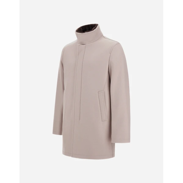 Herno Chantilly Coat in Ecowool and Light Faux Fur | Men's Coats | Coveti