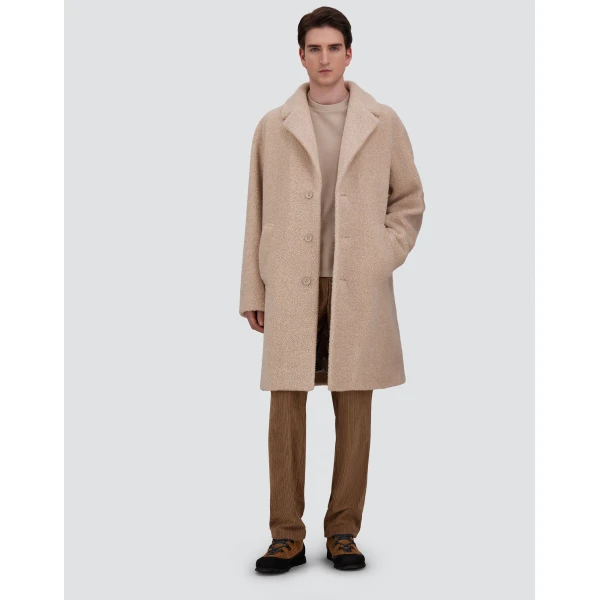 Herno Chantilly Coat in Melange Teddy | Men's Coats | Coveti