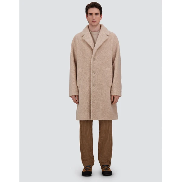Herno Chantilly Coat in Melange Teddy | Men's Coats | Coveti