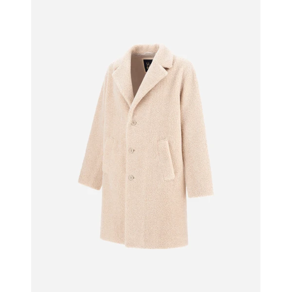 Herno Chantilly Coat in Melange Teddy | Men's Coats | Coveti