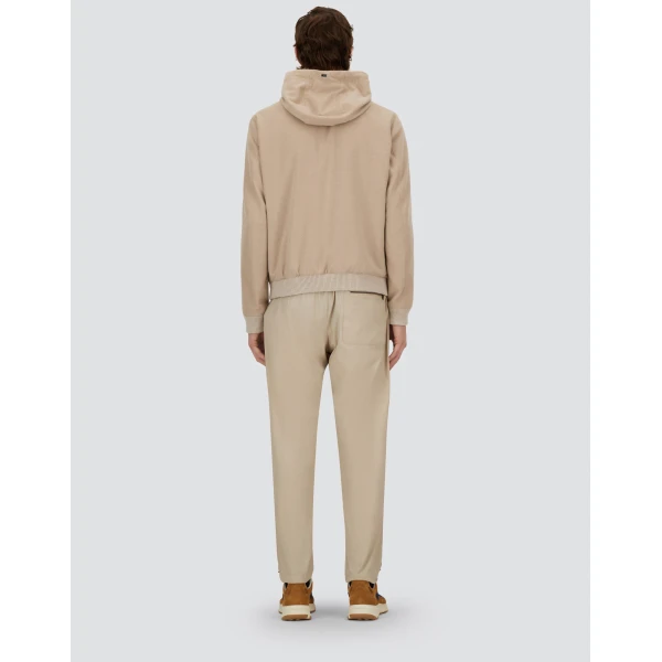 Herno Chantilly Resort Hooded Jacket in Wool-Blend Melange Flannel | Men's Jackets | Coveti