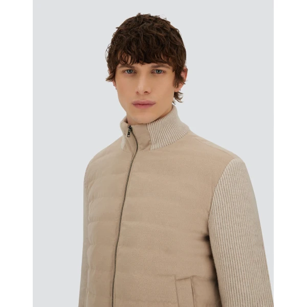 Herno Chantilly Resort Jacket in Wool-Blend Melange Flannel | Men's Jackets | Coveti
