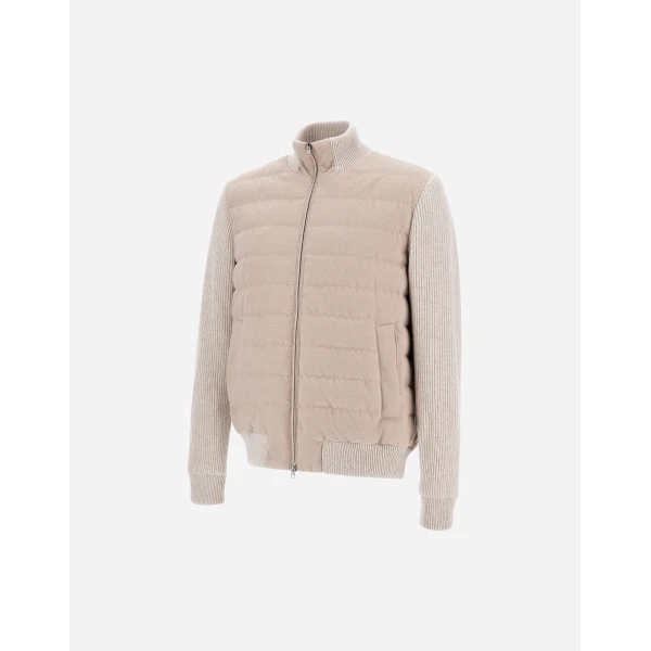 Herno Chantilly Resort Jacket in Wool-Blend Melange Flannel | Men's Jackets | Coveti