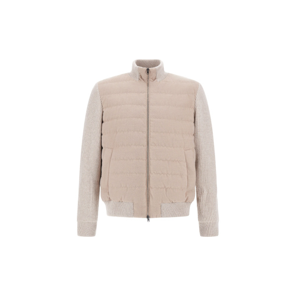 Herno Chantilly Resort Jacket in Wool-Blend Melange Flannel | Men's Jackets | Coveti