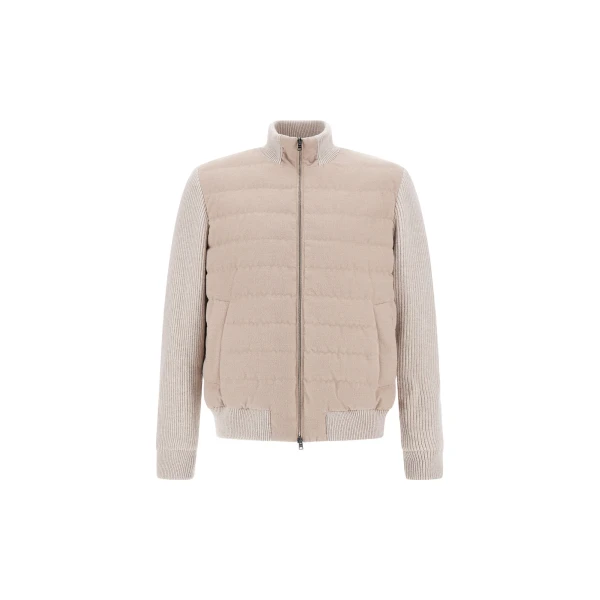 Herno Chantilly Resort Jacket in Wool-Blend Melange Flannel | Men's Jackets | Coveti